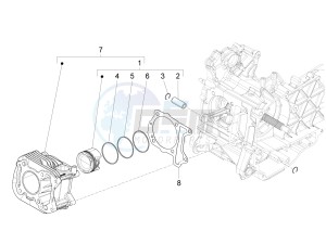 FLY 150 4T 3V IE (NAFTA) drawing Cylinder-piston-wrist pin unit