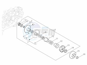 SPRINT 50 4T 3V 25 KMH E4 25 kmh (EMEA) drawing Driven pulley