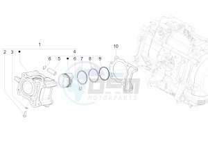 GTS 125 E4 ABS 4T SUPER (EMEA) drawing Cylinder-piston-wrist pin unit