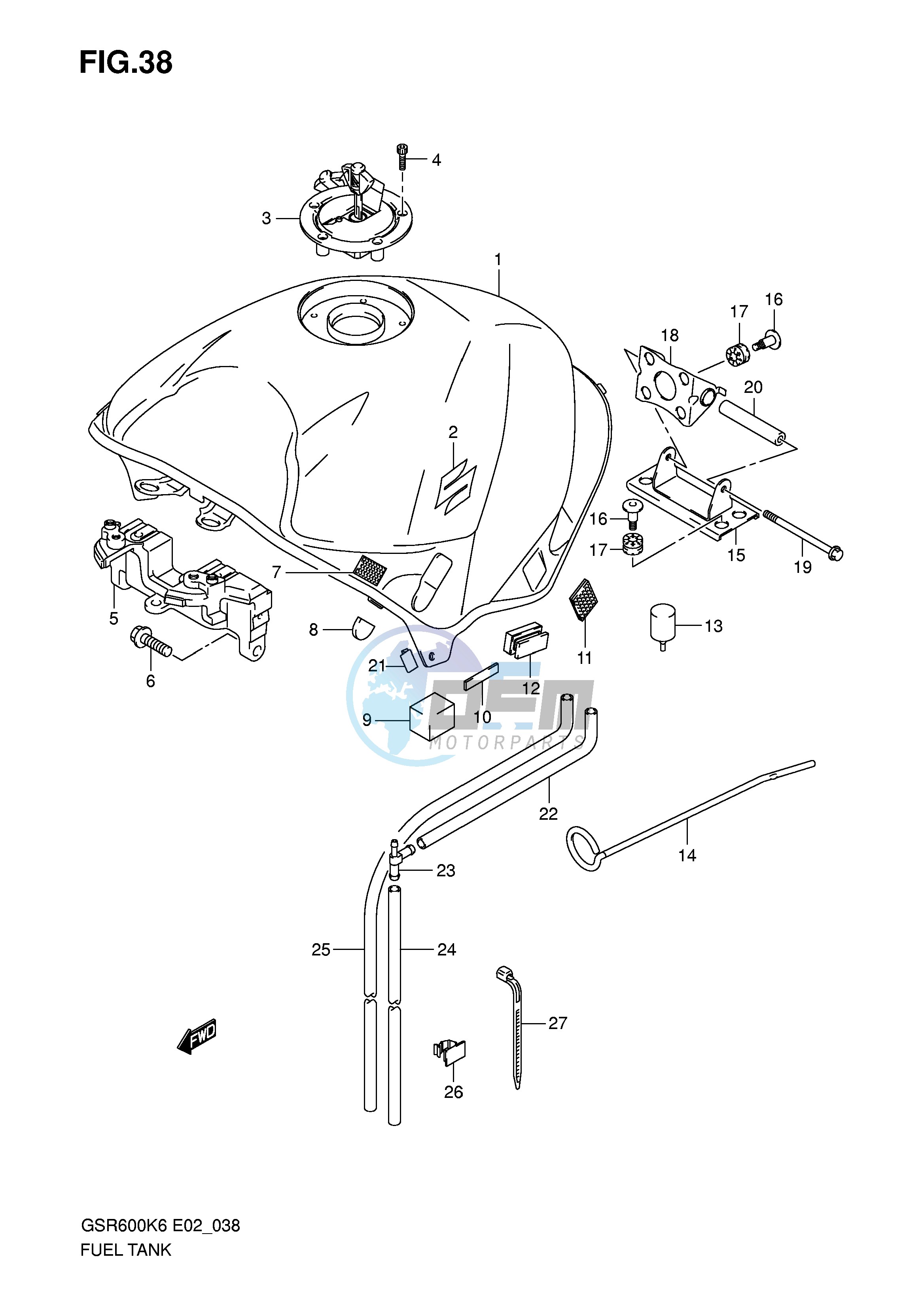 FUEL TANK (MODEL K6)