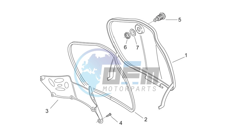 Central body I - Glove comp.door