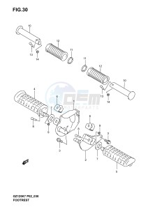 GZ125 (P02) drawing FOOTREST