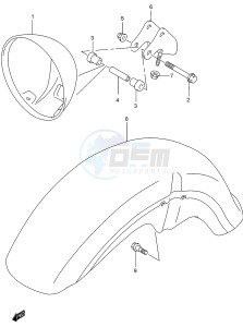 GZ250 (K2) drawing HEADLAMP HOUSING (MODEL K2)