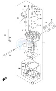 DF 9.9A drawing Carburetor w/Remote Control