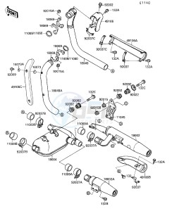 VN 1500 A [VULCAN 88] (A1-A5) [VULCAN 88] drawing MUFFLER