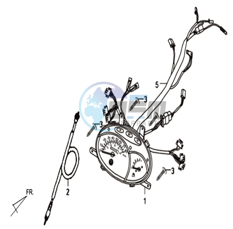 DASHBOARD / SPEEDOMETER CABLE / WIRING HARNASS