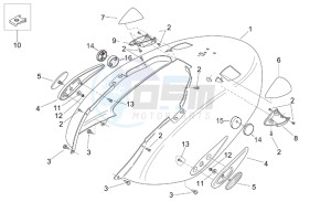 Mojito custom 50 2t (eng. aprilia) drawing Rear body II