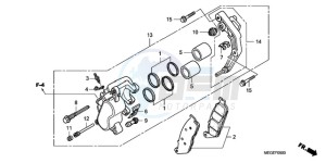 VT750CA9 UK - (E / MKH ST) drawing FRONT BRAKE CALIPER