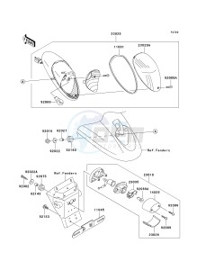 VN 1600 F [VULCAN 1600 MEAN STREAK] (6F) F6F drawing TAILLIGHT-- S- -