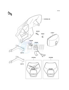 KLX 250 D [KLX250R] (D2-D4) [KLX250R] drawing HEADLIGHT-- S- -