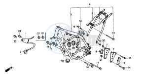 CR250R drawing FRAME BODY/ IGNITION COIL