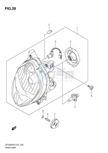 SFV650 (E2) Gladius drawing HEADLAMP