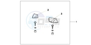 CBF1000T9 Europe Direct - (ED) drawing PILLION ARM REST SET