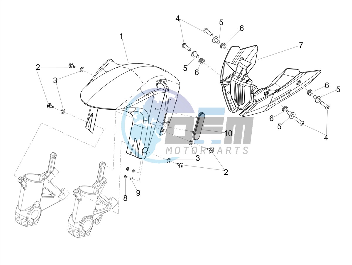 Front mudguard-Pillar