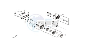 MAXSYM 400I (L8) EU drawing OIL PUMP / V-BELT OIL PUMP