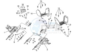 Quasar 125-180 drawing Connect. Elements - Footrest