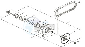 QUADRAIDER 600 DELUXE drawing CLUTCH