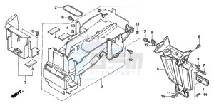 CB1300SA CB1300SUPERBOLD'OR drawing REAR FENDER (CB1300A/SA)