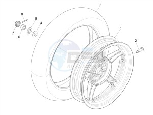 LIBERTY 50 CORPORATE NO ABS E4 (EMEA) drawing Rear wheel