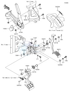 MULE PRO-DXT KAF1000BJF EU drawing Brake Pedal