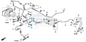 FJS600 SILVER WING drawing REAR BRAKE PIPE (FJS600A3/A4/A5)