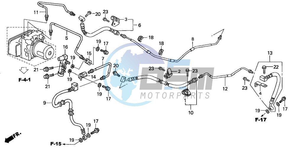 REAR BRAKE PIPE (FJS600A3/A4/A5)