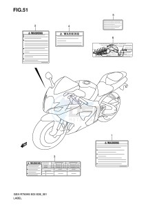 GSX-R750 (E3-E28) drawing LABEL