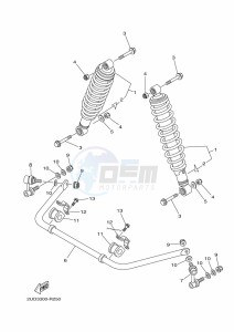 YFM700FWAD GRIZZLY 700 EPS (B4F4) drawing REAR SUSPENSION