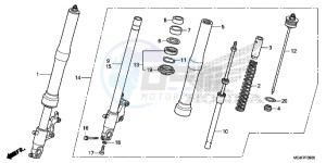 CB600FD Hornet 3ED drawing FRONT FORK