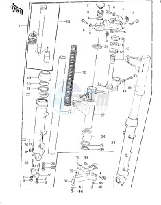 KZ 650 F (F1) drawing FRONT FORK