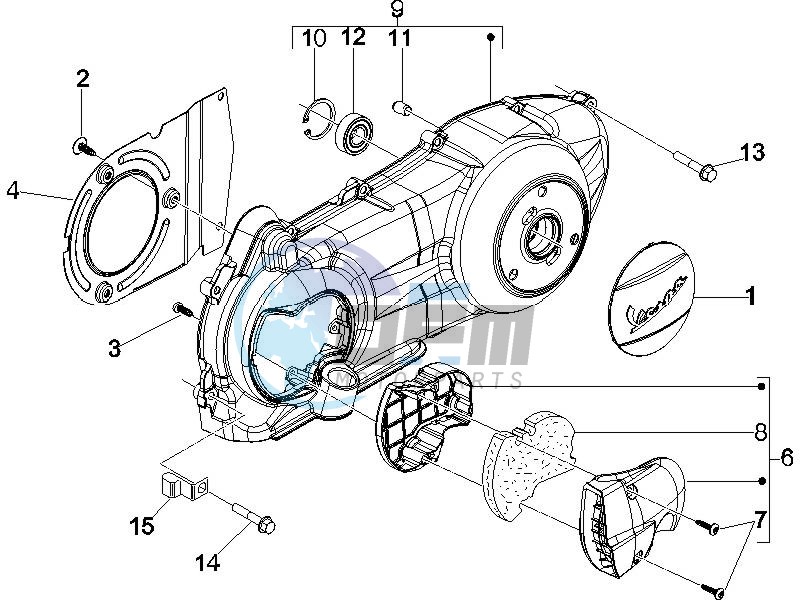 Crankcase cover and cooling