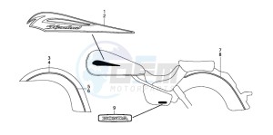 VT750C drawing EMBLEM/STRIPE