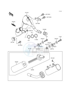 KX 250 K [KX250] (K2) [KX250] drawing MUFFLER-- S- -