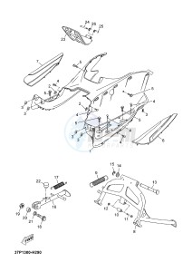 YP125R X-MAX125 X-MAX125 (2ABG) drawing STAND & FOOTREST