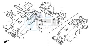 NT650V DEAUVILLE drawing REAR FENDER