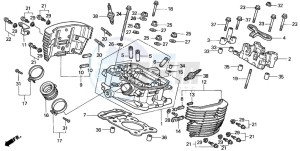 VT750C2 drawing CYLINDER HEAD (REAR)