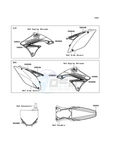 KX450F KX450E9F EU drawing Decals(Green)