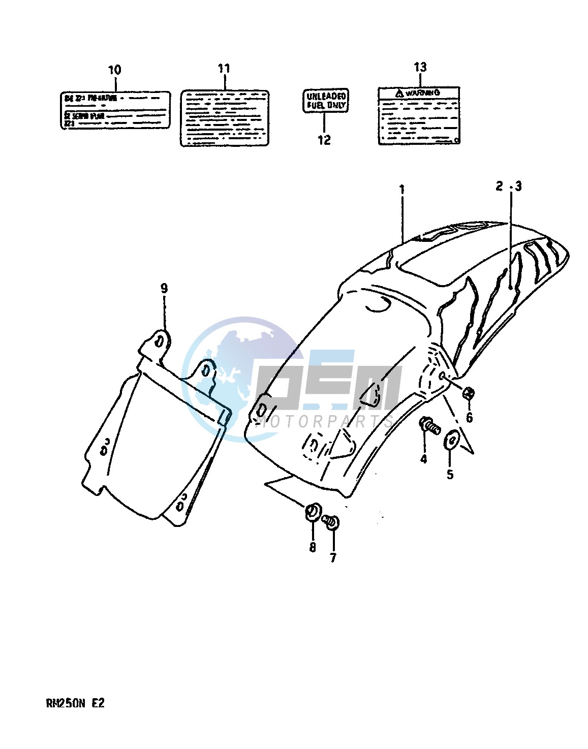 REAR FENDER (MODEL N)