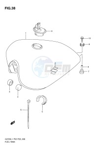 GZ250 (P3) drawing FUEL TANK (MODEL P28)