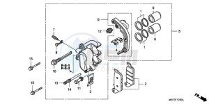 FJS400D9 F / CMF 2F drawing REAR BRAKE CALIPER