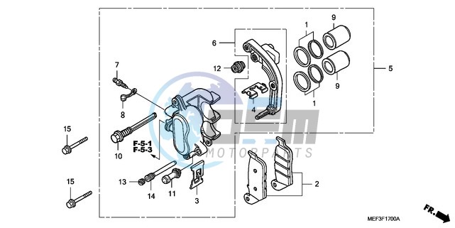 REAR BRAKE CALIPER