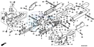 GL1800A ED drawing EXHAUST MUFFLER (EXCEPT G L1800-BR)