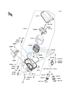 KVF750_4X4_EPS KVF750GCF EU GB drawing Air Cleaner