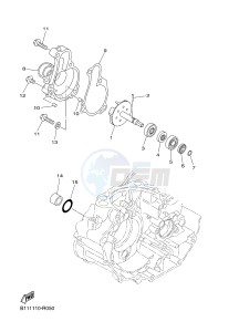 YZ450F (B118 B119 B11A B11B) drawing WATER PUMP