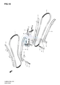 VL800 INTRUDER EU drawing CAM CHAIN