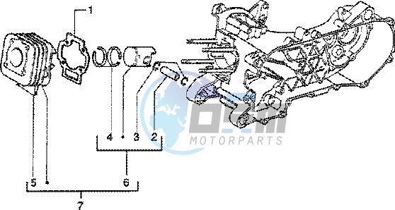 Cylinder - piston - wrist pin unit