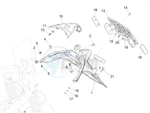 MEDLEY 125 4T IE ABS E3, E4 (APAC) drawing Rear cover - Splash guard