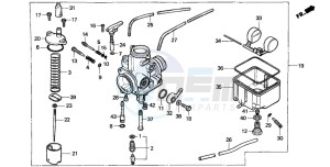 CRM125R drawing CARBURETOR