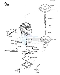 ZL 1000 A [ZL1000 ELIMINATOR] (A1) drawing CARBURETOR PARTS