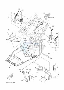 YP400RA XMAX 400 ABS (BL14) drawing STAND & FOOTREST